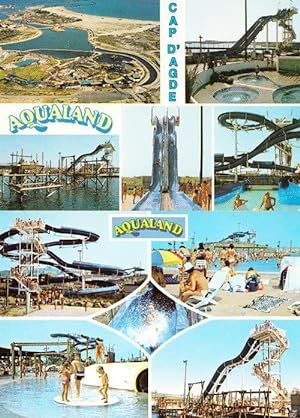 French Aqualand Water Theme Park Ride Roller Coaster Photo Postcard s