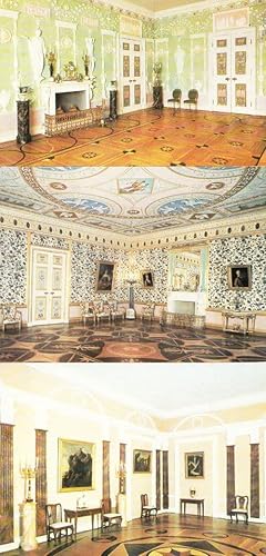 Russian Russia Pushkin The Catherine Palace Soviet Photo 3 x Rare Postcard s