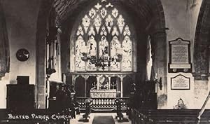 Organ at Buxted Church Interior Antique Old Real Photo Postcard