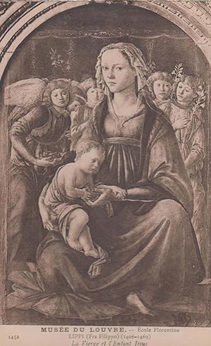La Vierge At L'Enfant Jesus Museum De Louvre Paris Gallery Old Painting Postcard