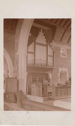 Organ at St Ethelburga Church Antique Real Photo Postcard