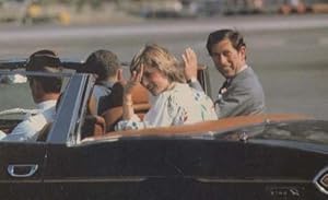 Princess Diana Leaving Gibraltar Plane Airport 1981 Rare Royal Wedding Postcard