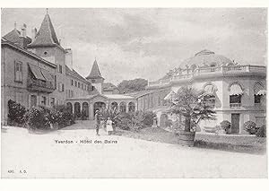 Yverdon Hotel Des Bains in 1903 Vaud Switzerland Photo Postcard