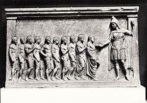 Marble Relief Torch Race Artemis Bandits Piraeus Postcard