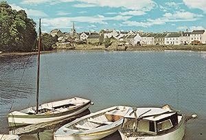Donegal Town Harbour Boats Bay View Hotel 1960s Irish Postcard