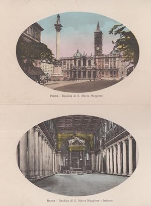 Roma Basilica Di S Maria Maggiore Antique Italian 2x Rare Postcard s