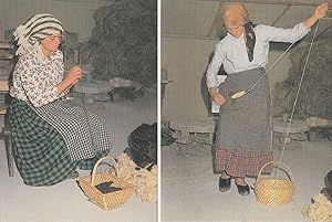 Portugal Women Crafts Wool Stretching & Thinning Postcard