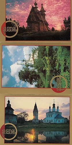 Suzdal Russia Monastery Wooden Architecture Museum Church 3x Postcard s