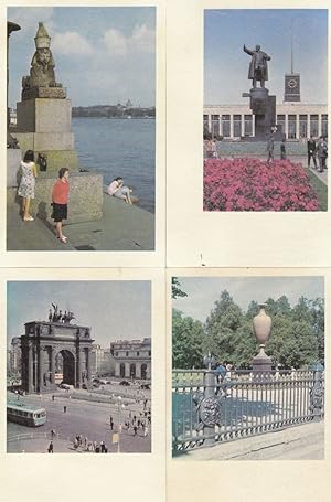 S Yevseyev Sphinx Stachek Square 4x Leningrad Statue Monument Postcard s