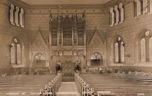Organ at Clifton Road Congregational Church Brighton Antique Real Photo Postcard