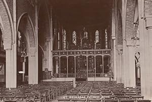 St Barnabas Church Hove Sussex Organ Interior Antique Real Photo Postcard