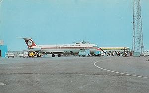 Dan Air Plane at Luton Airport 1970s Postcard