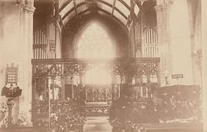 Organ at Fakenham Church Norfolk Antique Old Real Photo Postcard