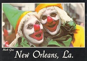 New Orleans Circus Clowns On Mardi Gras Louisiana American Postcard