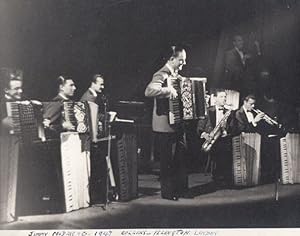 Jimmy Golding Accordion Band Collins Music Hall Islington Antique Press Photo