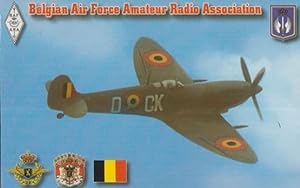 Belgium Belgian Military Air Force Amateur Radio Association Plane Rare Postcard