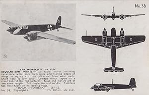Seller image for Henschel HS 129 German WW2 Bomber Plane Aircraft Recognition Postcard for sale by Postcard Finder
