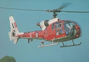 Westland Gazelle Helicopter Shawbury Shrops RAF School Military Plane Postcard