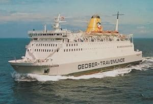 MF Travemunde German Ferry Ship Postcard