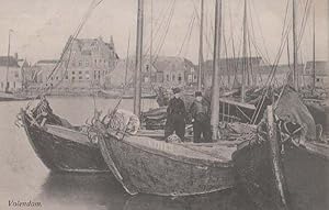 Volendam Fishing Boat Vintage Fishermen Dutch Postcard