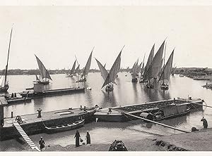 Egyptian Sailing Boats Ship Pres Du Caire 1929 Photo Postcard