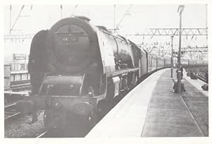 46250 City Of Lichfield Train with Comet at Manchester Railway Station Postcard