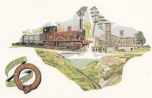 The Isle Of Wigan Central Railway Train To Blackgang Chine Postcard