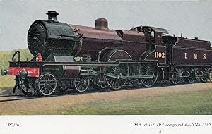 LMS Class 4P Compound 4-4-0 No 1102 Fowler Scottish Train Postcard