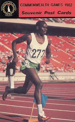 Henry Rono Steeplechase Kenya Athletics 1982 Commonwealth Games Postcard