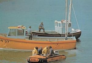 Port Isaac Fishermen Lifeboat Life Savers Grovery Drug Store Postcard