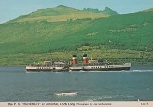 PS Waverley Paddle Steamer at Arrochar Loch Long Postcard
