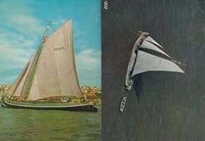 Lisboa Sailing Ship Boat Towing Raft Portugal 2x Postcard s