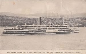 The Steel Steamer Robert Fulton Day Line Fleet Ship Antique Postcard