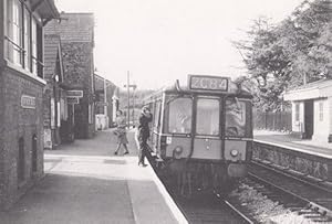 W55025 Diesel Train at Taunton South Molton Station in 1965 Railway Postcard