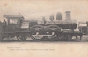 Belgium Express Engine State Rlys Continental Train Carrier Antique Postca