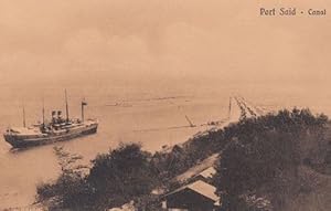 Port Said Boat Egyptian Egypt Greece Antique Postcard