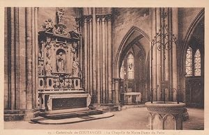 Cathedral De Coutances La Chapelle De Notre Dame De Paris Statue Postcard