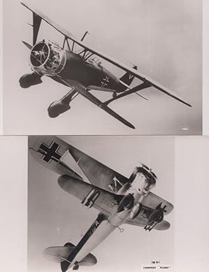 Henschel HS 123 Aircraft WW2 Plane 2x Vintage Plain Back Postcard Old Photo s