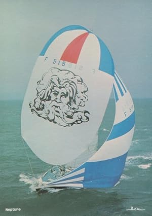 Neptune French 1977 Round The World Race Aluminium Sailing Boat Racing Postcard