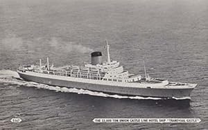 Transvaal Castle Ship Real Photo Postcard