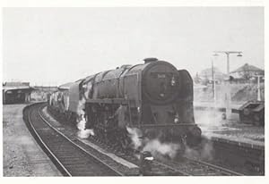 92102 Train Passes Cheadle Heath Station in 1966 Birkenhead Railway Postcard