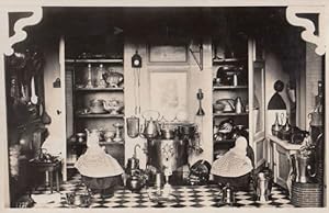 Seller image for Brass Kitchen Crockery Plates Pottery Maartens Museum Antique RPC Photo Postcard for sale by Postcard Finder