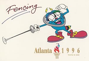 Fencing Atlanta 1996 Rare American Olympic Games Postcard