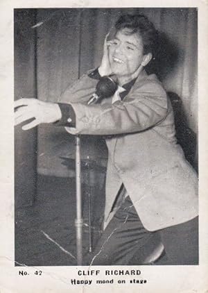 Cliff Richard Happy Mood Live On Stage Photo Vintage Trading Card