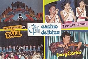 The Supremes Diana Ross Band Live in Ibiza Casino Rare Postcard