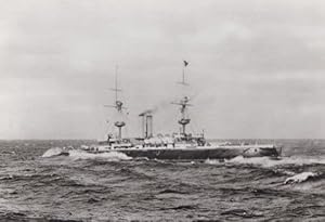 HMS Royal Sovereign War Ship 1892 Trials Photo Maritime Museum Rare Postcard