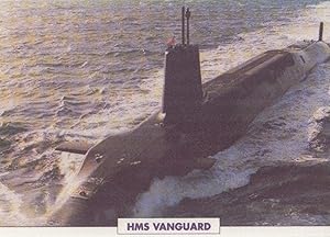 HMS Vanguard Marching Through Waters Postcard