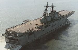 USS Wasp War Assault Ship Rare Postcard