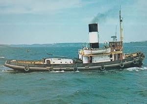 St Denys Tug Ship Painting Falmouth Maritime Museum Postcard