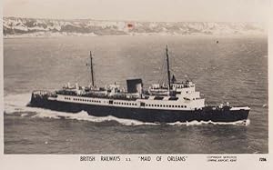 British Railways Maid Of Orleans Boat Ship Vintage Real Photo Postcard